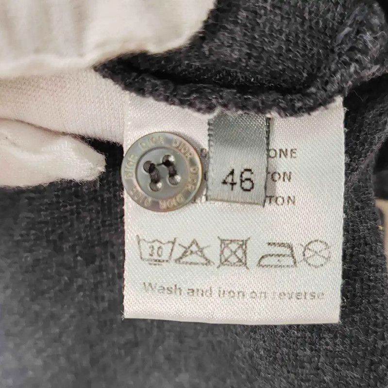 Dior Dior Gray Wool Men's Polo Shirt 0089 Size US M / EU 48-50 / 2 - 5 Thumbnail