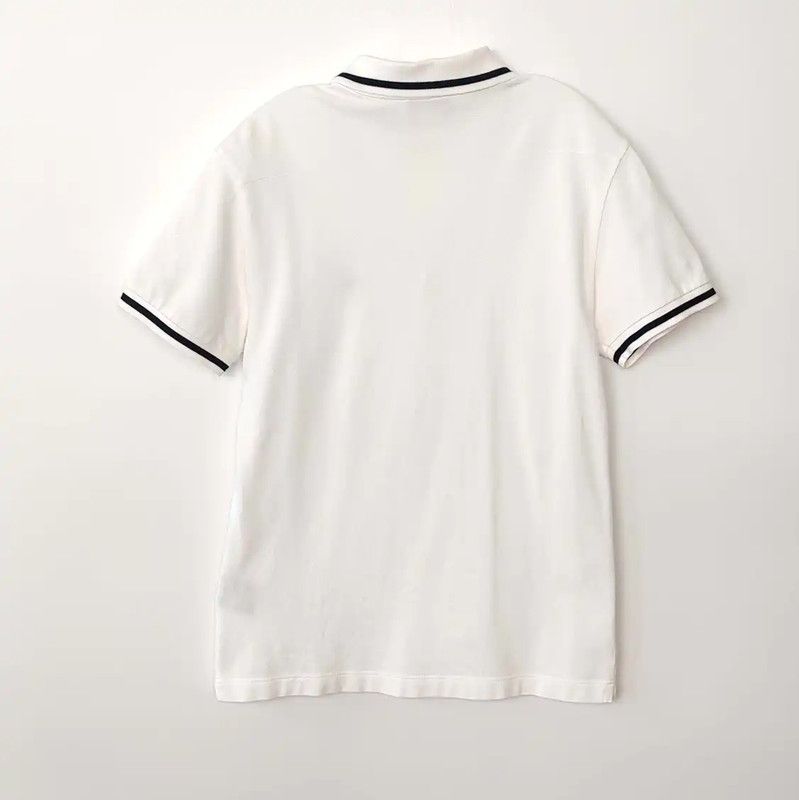 Dior Dior Men's White Cotton Polo Shirt 0089 Size US M / EU 48-50 / 2 - 2 Thumbnail