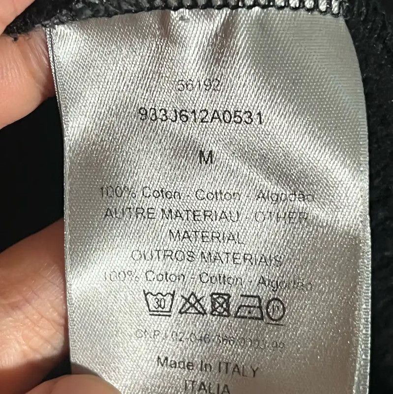 Dior Dior Black Cotton Men's Sweatshirt 0089 Size US M / EU 48-50 / 2 - 3 Thumbnail