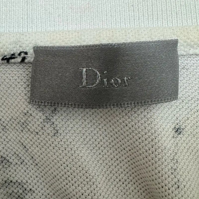 Dior Dior White Printed Logo Men's Polo 0089 Size US M / EU 48-50 / 2 - 3 Thumbnail