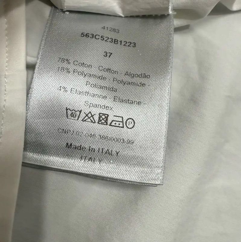 Dior Dior White Cotton Long Sleeve Shirt for Men 0089 Size US S / EU 44-46 / 1 - 4 Thumbnail