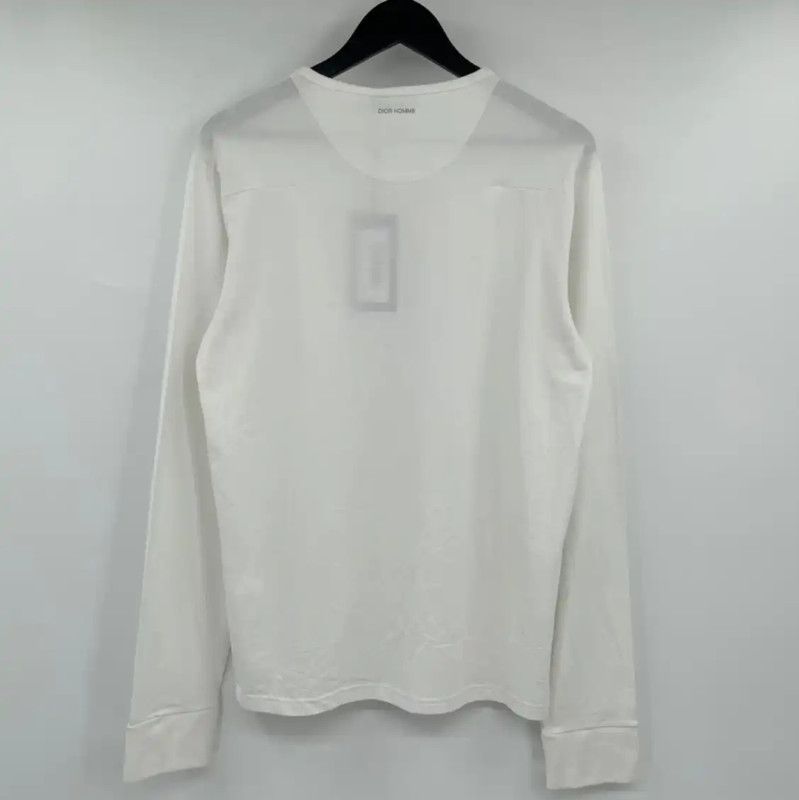 Dior Dior White Long Sleeve Cotton T-Shirt for Men 0089 Size US XXL / EU 58 / 5 - 2 Thumbnail