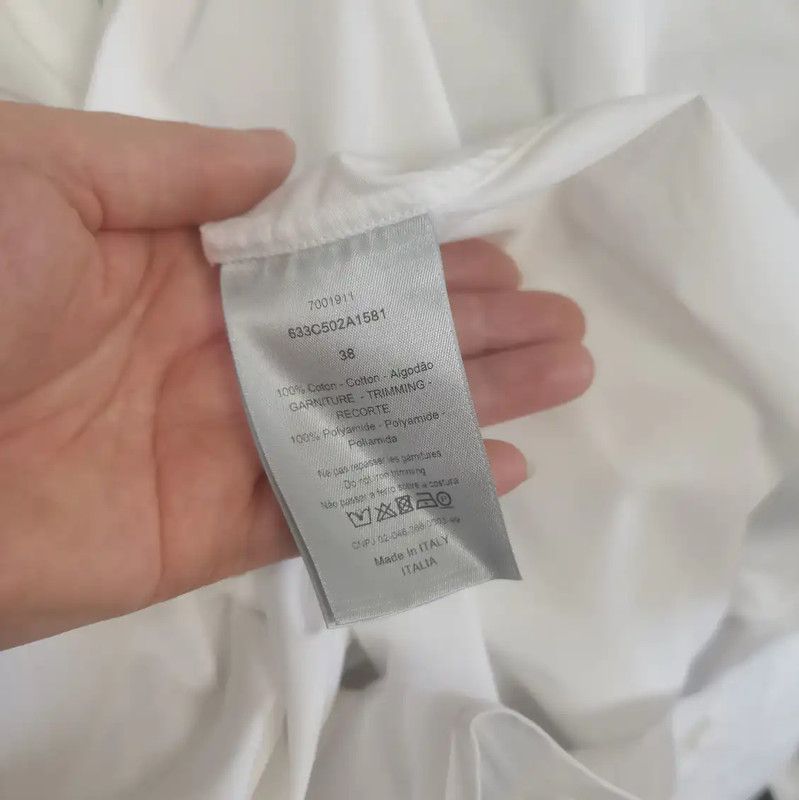 Dior Dior White Cotton Long Sleeve Shirt 0089 Size US S / EU 44-46 / 1 - 5 Thumbnail