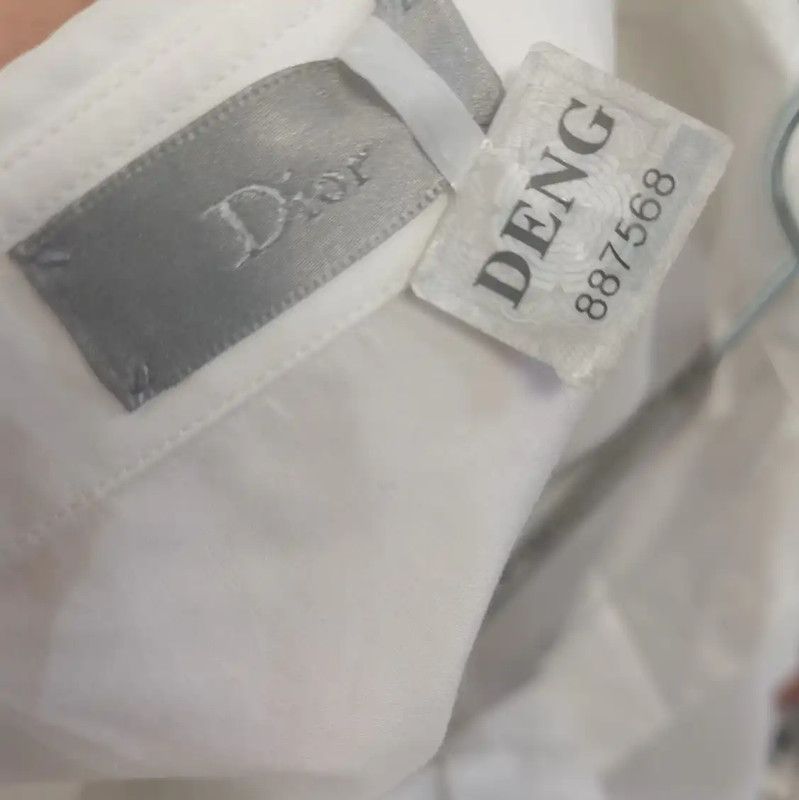 Dior Dior White Cotton Long Sleeve Shirt 0089 Size US S / EU 44-46 / 1 - 4 Thumbnail