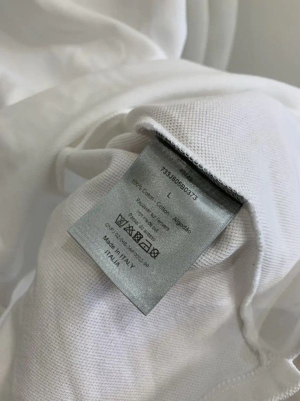 Dior Dior Men's Summer White Cotton Polo 0089 Size US L / EU 52-54 / 3 - 5 Thumbnail