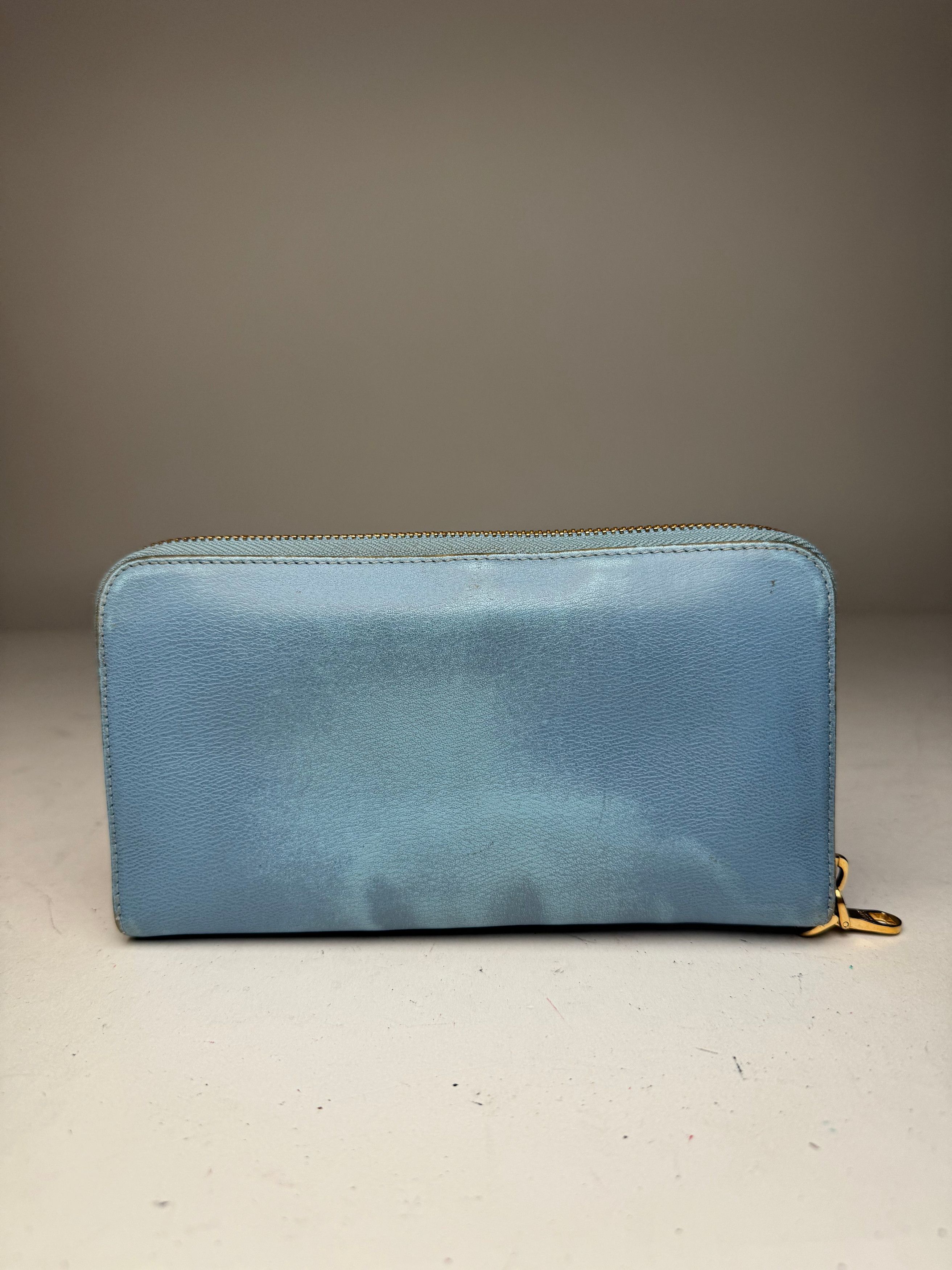 Loewe Vintage Madrid Leather Wallet Blue Size ONE SIZE - 2 Thumbnail