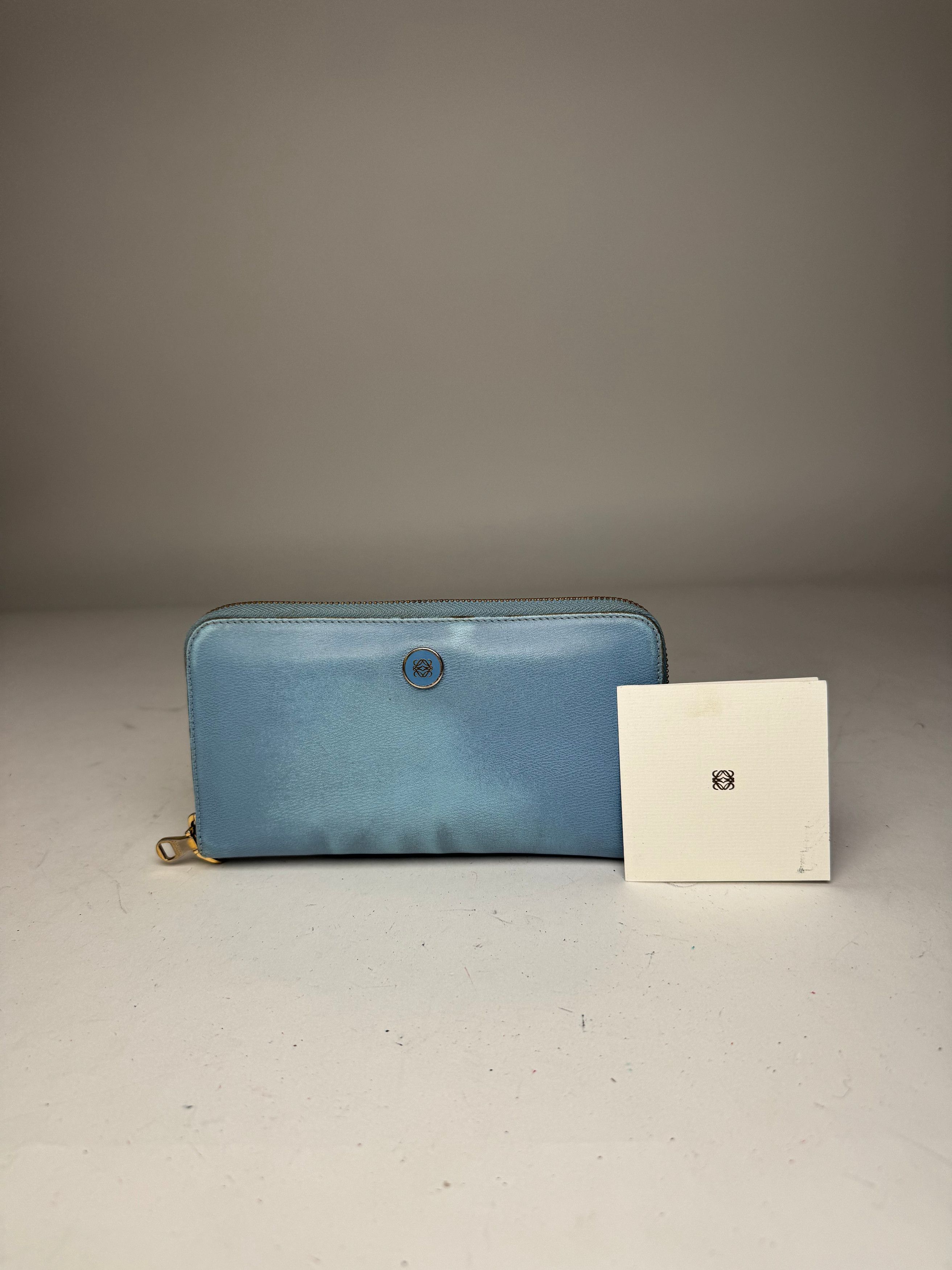 Loewe Vintage Madrid Leather Wallet Blue Size ONE SIZE - 10 Thumbnail