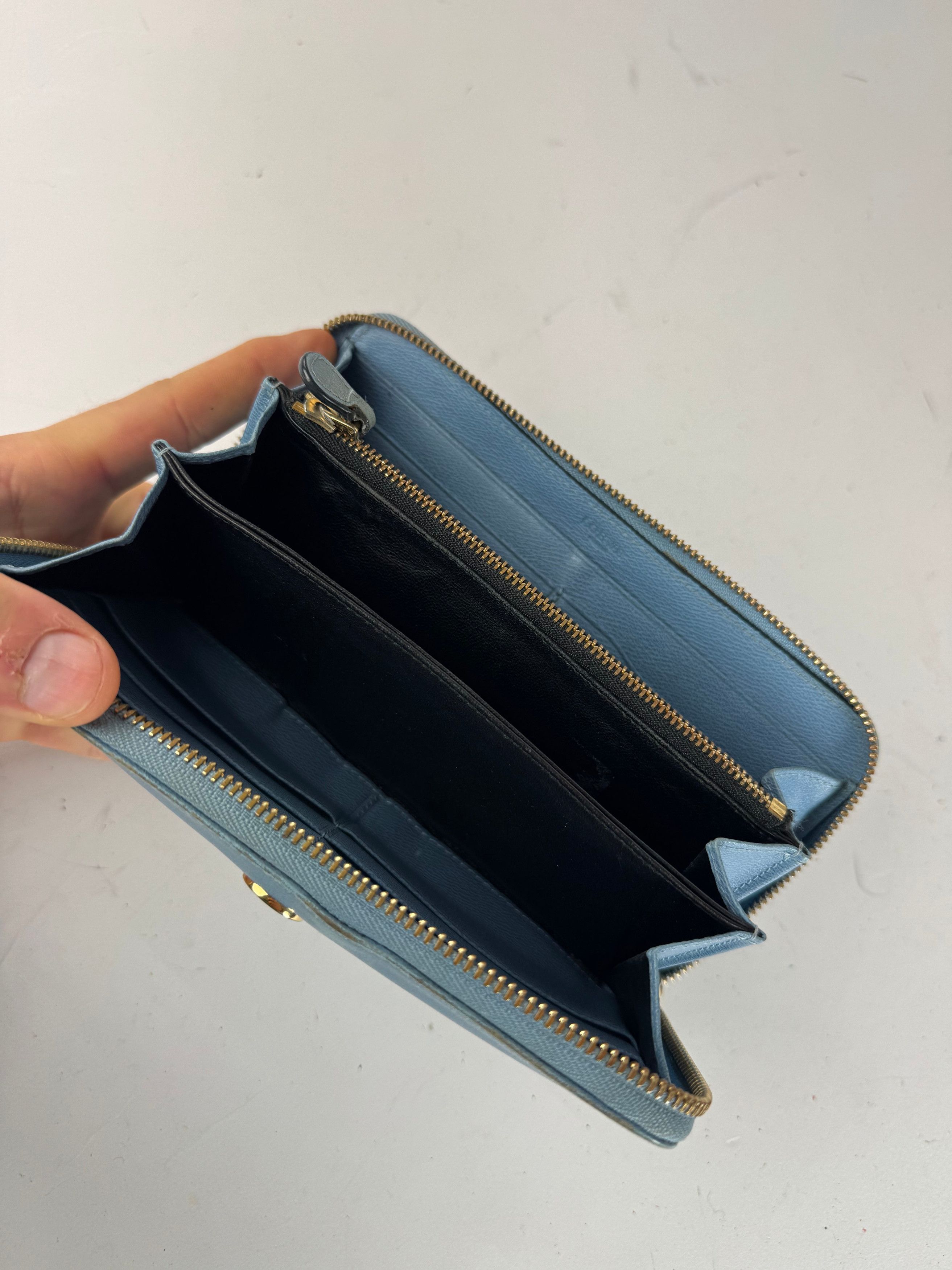 Loewe Vintage Madrid Leather Wallet Blue Size ONE SIZE - 5 Thumbnail