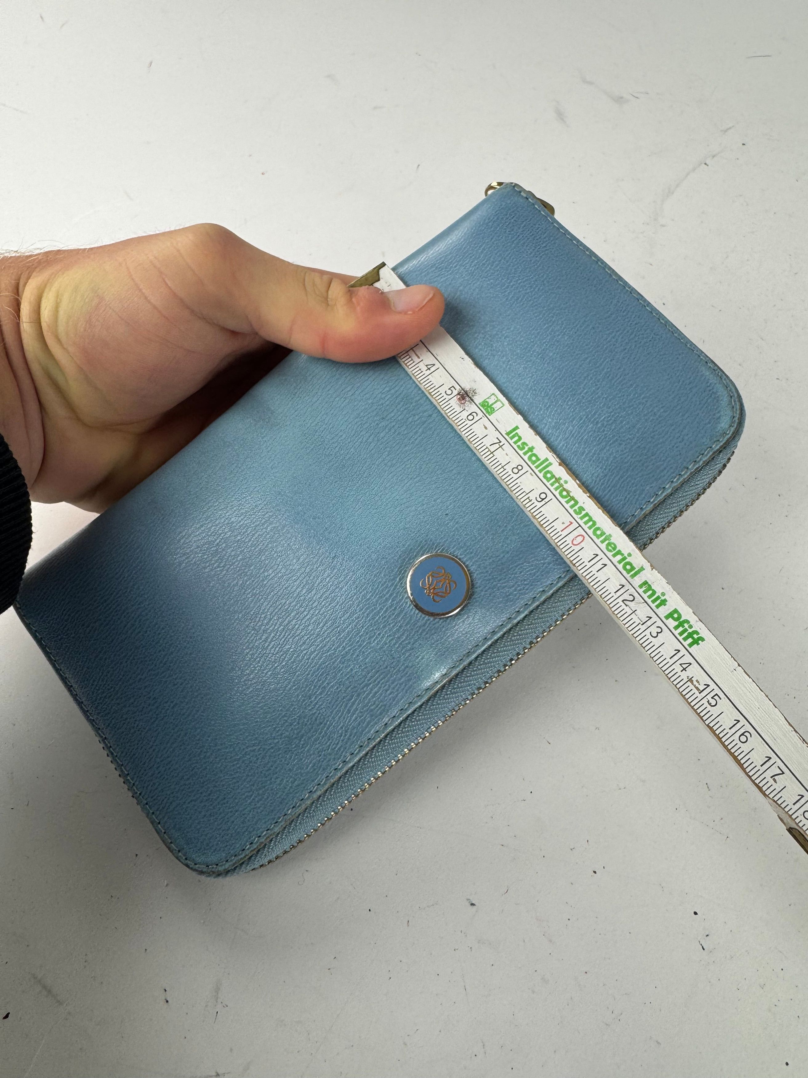 Loewe Vintage Madrid Leather Wallet Blue Size ONE SIZE - 9 Thumbnail
