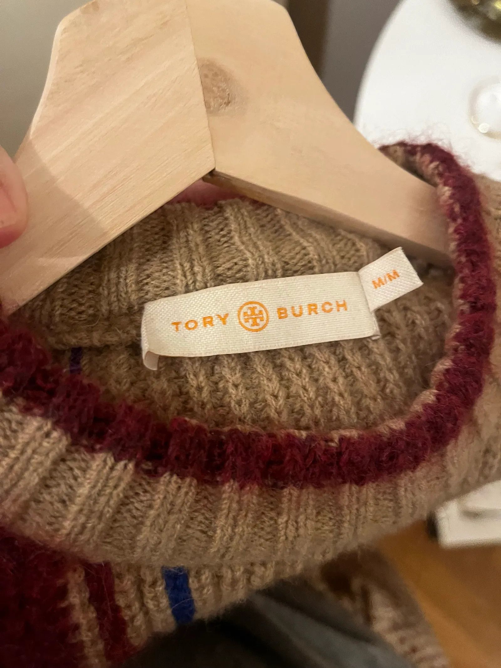 Tory Burch Tory Burch Eden Plaid Fringe Sweater Sweater Size M / US 6-8 / IT 42-44 - 2 Thumbnail