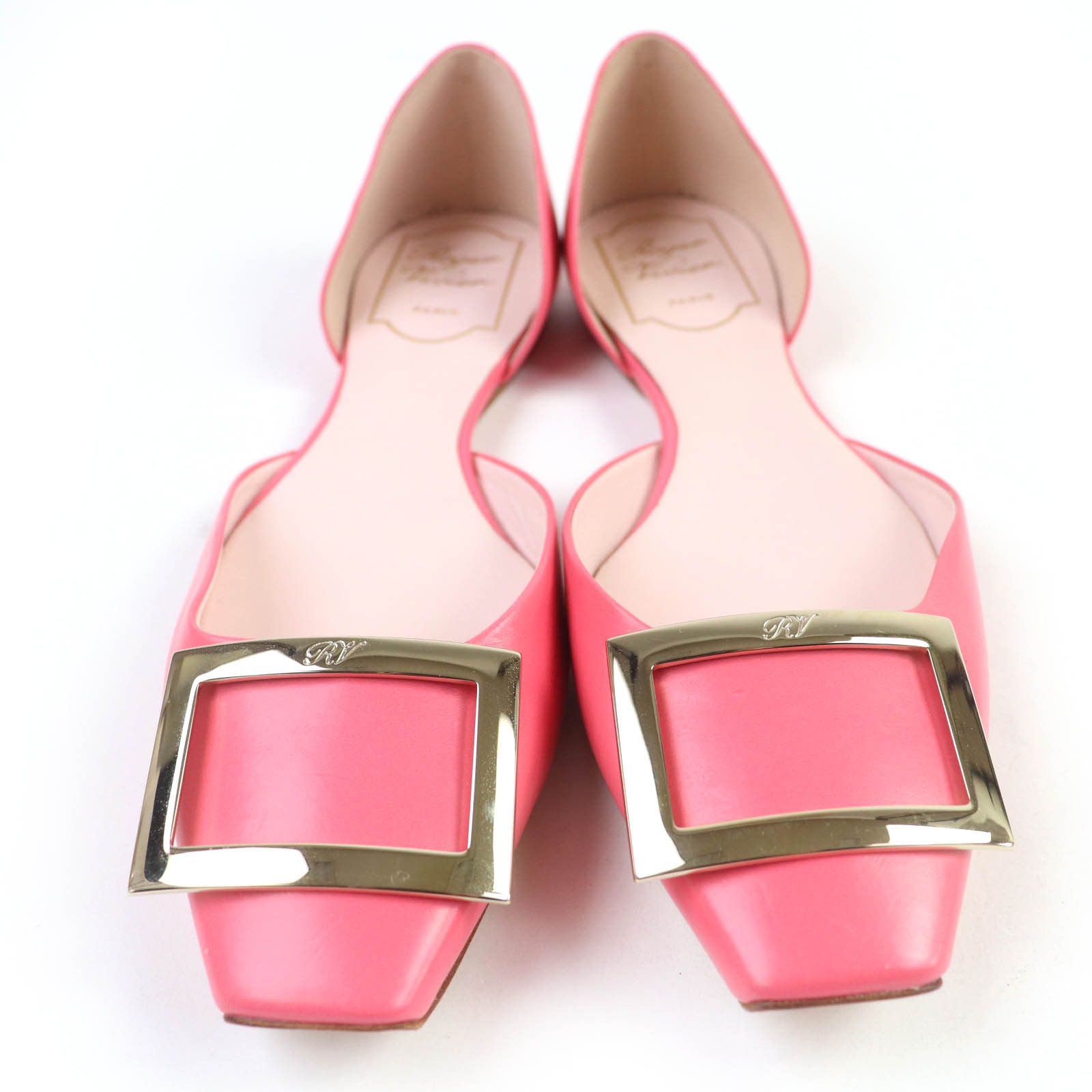 Roger Vivier Roger Vivier Roger Vivier Trumpet Ballerina Flat Leather Pumps Leather Shoes DUTY FREE for USA Size ONE SIZE - 3 Thumbnail
