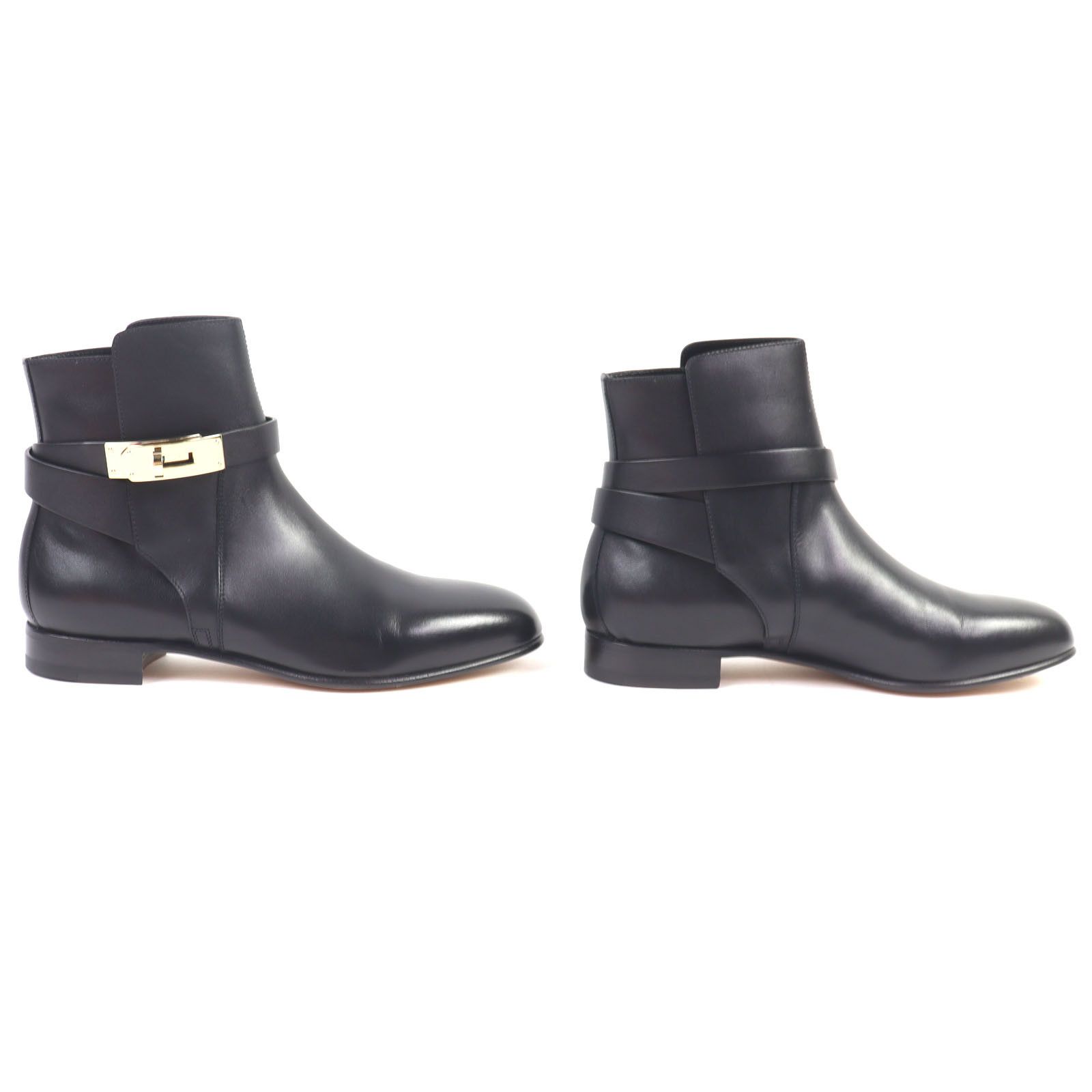 Hermes Hermes Hermes Neo Kelly Buckle Leather Short Boots Leather Shoes DUTY FREE for USA Size ONE SIZE - 4 Thumbnail