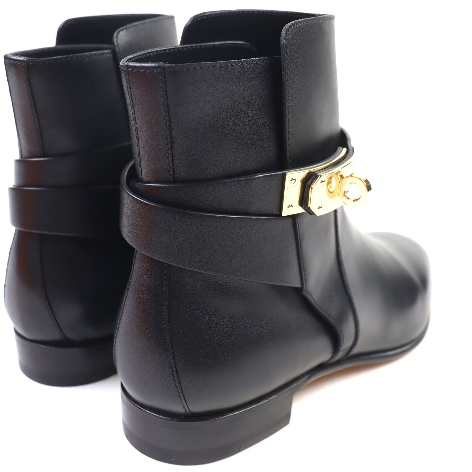 Hermes Hermes Hermes Neo Kelly Buckle Leather Short Boots Leather Shoes DUTY FREE for USA Size ONE SIZE - 7 Thumbnail