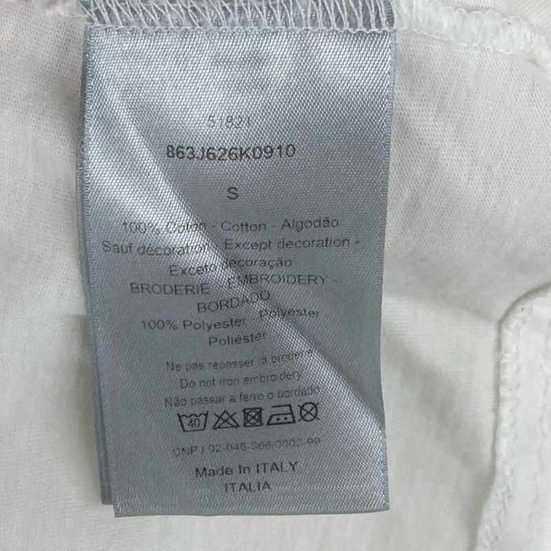 Dior Dior White Cotton Long Sleeve T-Shirt 0089 Size US S / EU 44-46 / 1 - 6 Thumbnail