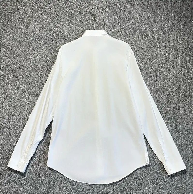 Dior Dior White Cotton Embroidered Long Sleeve Shirt 0089 Size US XL / EU 56 / 4 - 2 Thumbnail