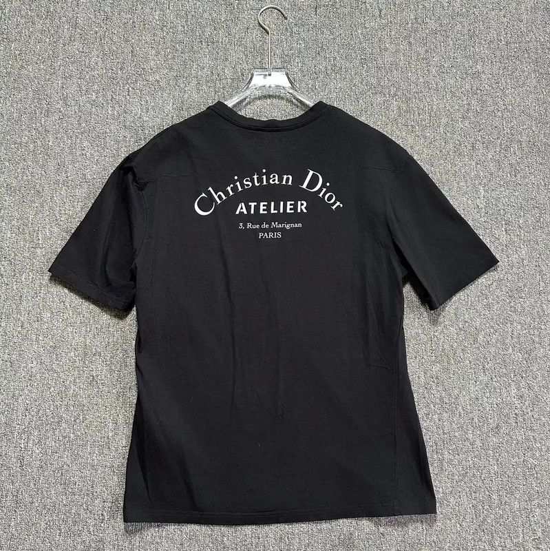 Dior Dior Black Cotton Embroidered Short Sleeve T-Shirt 0089 Size US M / EU 48-50 / 2 - 4 Thumbnail