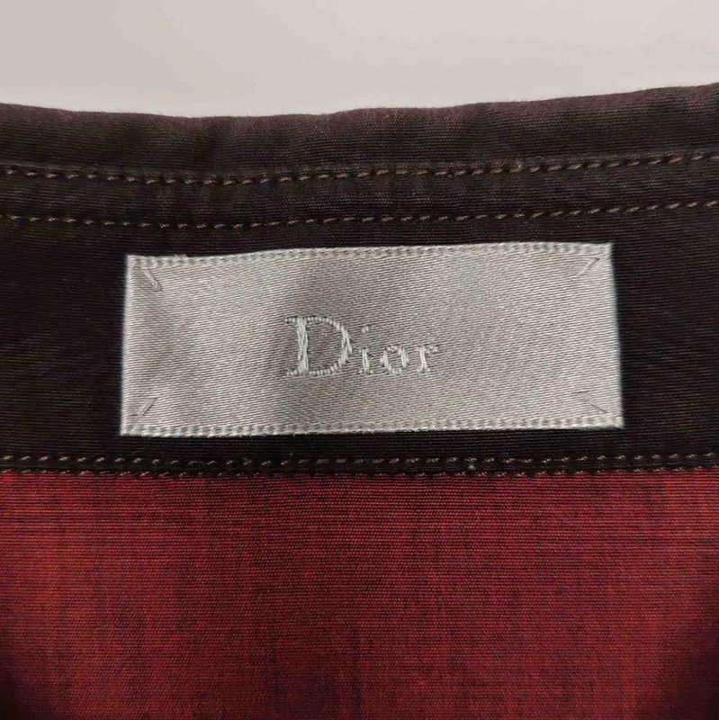 Dior Dior Red Cotton Men's Long Sleeve Shirt 0089 Size US M / EU 48-50 / 2 - 3 Thumbnail