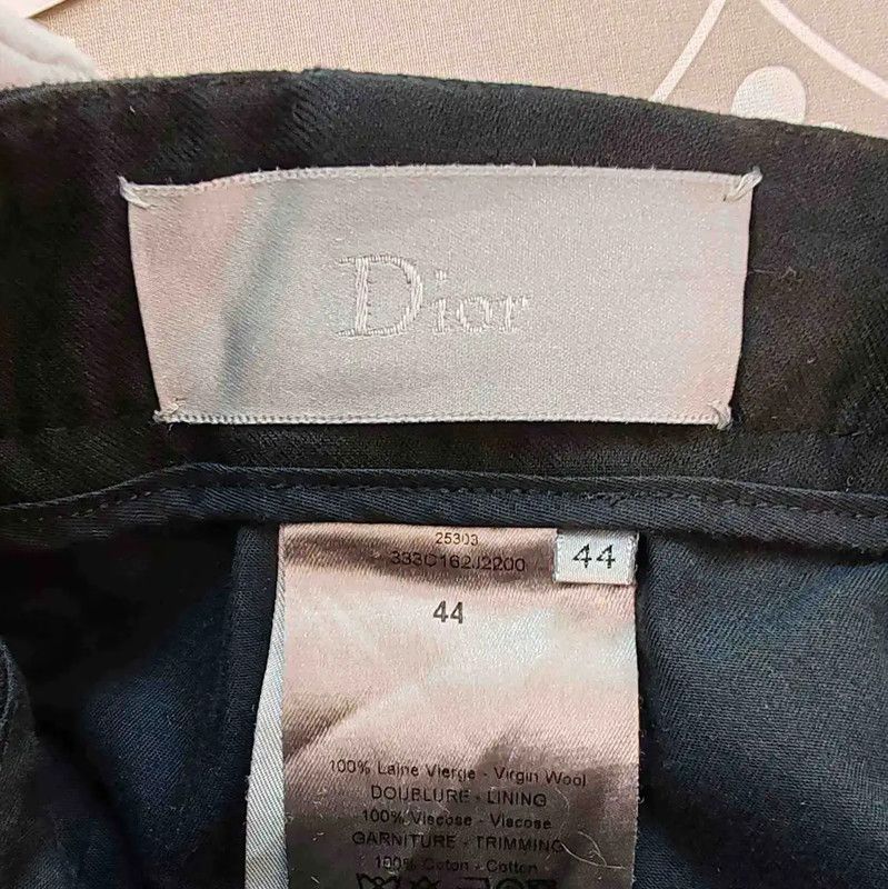 Dior Dior Black Wool Casual Pants for Men 0089 Size US 26 / EU 42 - 3 Thumbnail