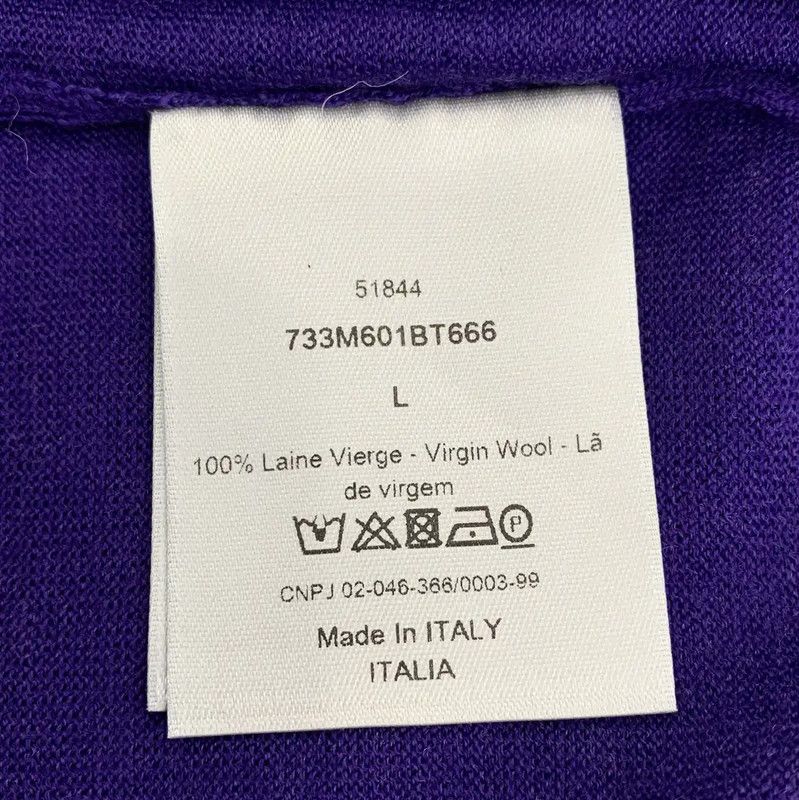 Dior Dior Men's Purple Wool Sweater 0089 Size US L / EU 52-54 / 3 - 6 Thumbnail