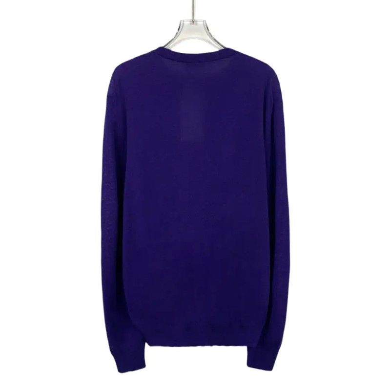 Dior Dior Men's Purple Wool Sweater 0089 Size US L / EU 52-54 / 3 - 2 Thumbnail