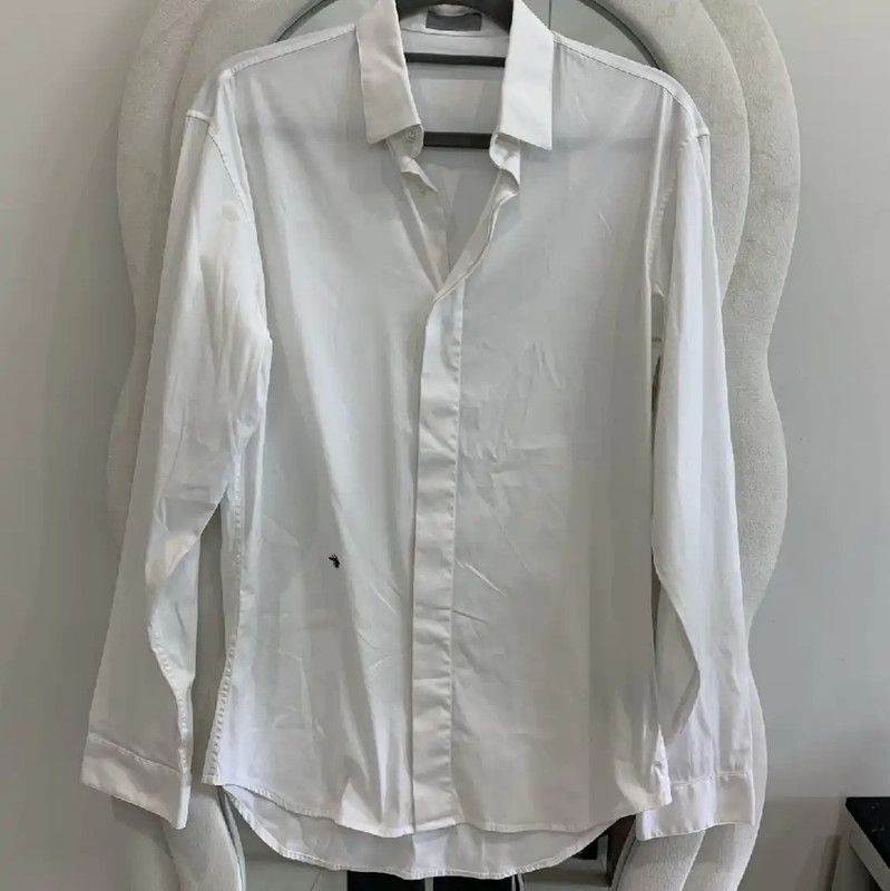 Dior Dior White Cotton Long Sleeve Shirt for Men 0089 Size US S / EU 44-46 / 1 - 2 Thumbnail