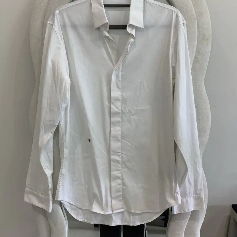Dior Dior White Cotton Long Sleeve Shirt for Men 0089 Size US S / EU 44-46 / 1 - 3 Thumbnail
