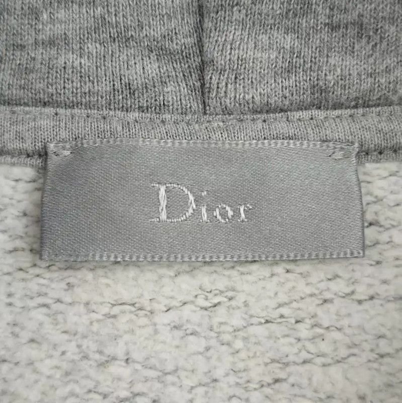 Dior Dior Gray Cotton Hooded Sweatshirt for Men 0089 Size US L / EU 52-54 / 3 - 3 Thumbnail