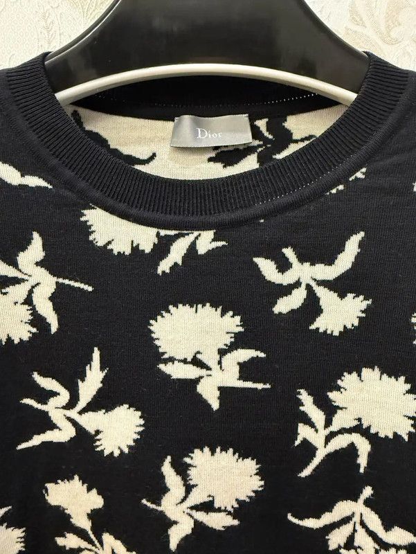 Dior Dior Black Wool Men's Long Sleeve Sweater 0089 Size US M / EU 48-50 / 2 - 4 Thumbnail