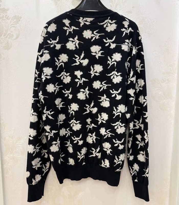 Dior Dior Black Wool Men's Long Sleeve Sweater 0089 Size US M / EU 48-50 / 2 - 2 Thumbnail