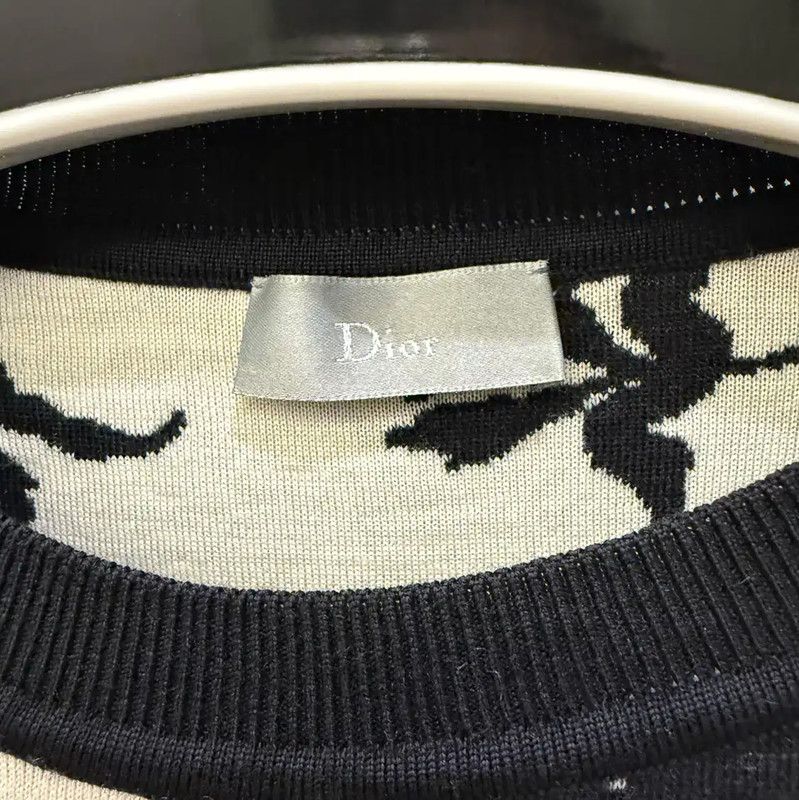 Dior Dior Black Wool Men's Long Sleeve Sweater 0089 Size US M / EU 48-50 / 2 - 5 Thumbnail