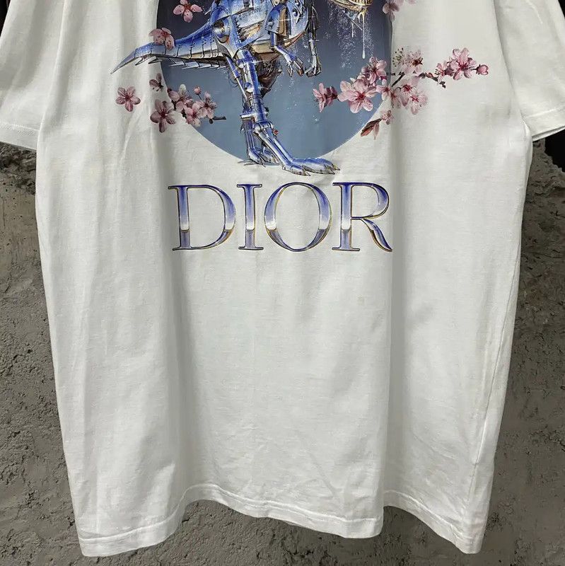 Dior Dior Summer White Cotton Short Sleeve T-shirt 0089 Size US L / EU 52-54 / 3 - 4 Thumbnail
