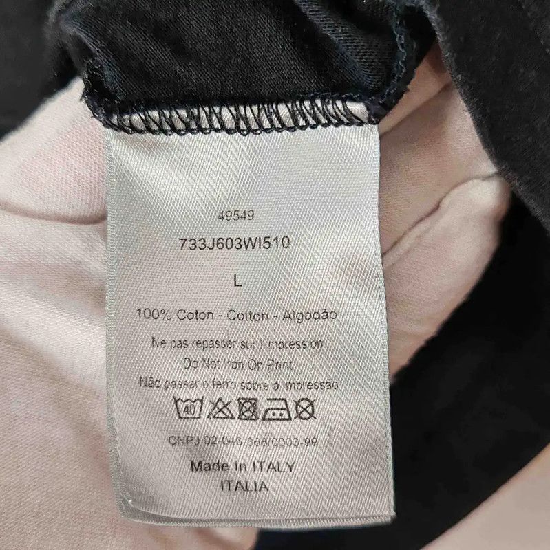 Dior Dior Black Cotton Men's T-Shirt 0089 Size US L / EU 52-54 / 3 - 4 Thumbnail