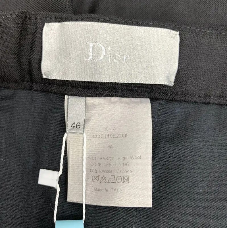 Dior Dior Black Wool Casual Trousers for Men 0089 Size US 28 / EU 44 - 6 Thumbnail