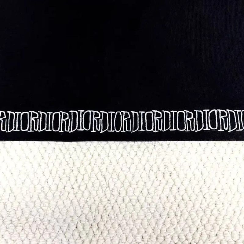 Dior Dior Embroidered Logo Short Sleeve Black T-shirt 0089 Size US XS / EU 42 / 0 - 4 Thumbnail