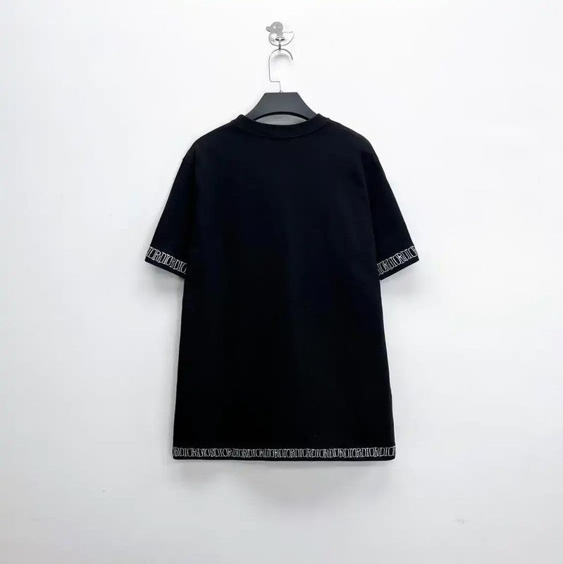 Dior Dior Embroidered Logo Short Sleeve Black T-shirt 0089 Size US XS / EU 42 / 0 - 2 Thumbnail