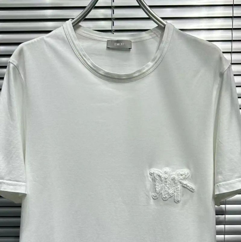 Dior Dior White Cotton Embroidered Men's T-Shirt 0089 Size US M / EU 48-50 / 2 - 5 Thumbnail