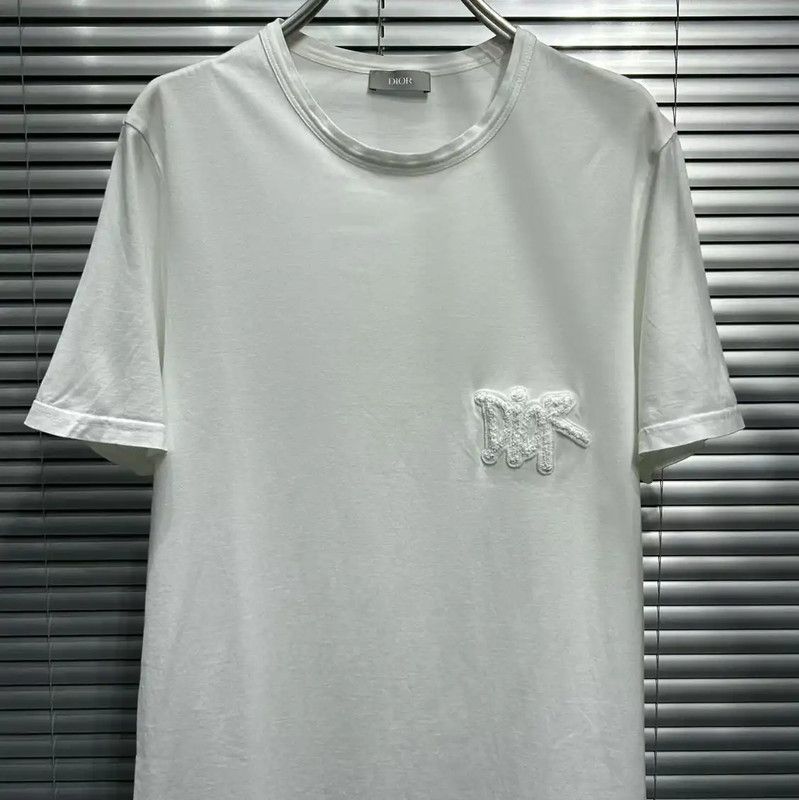 Dior Dior White Cotton Embroidered Men's T-Shirt 0089 Size US M / EU 48-50 / 2 - 3 Thumbnail