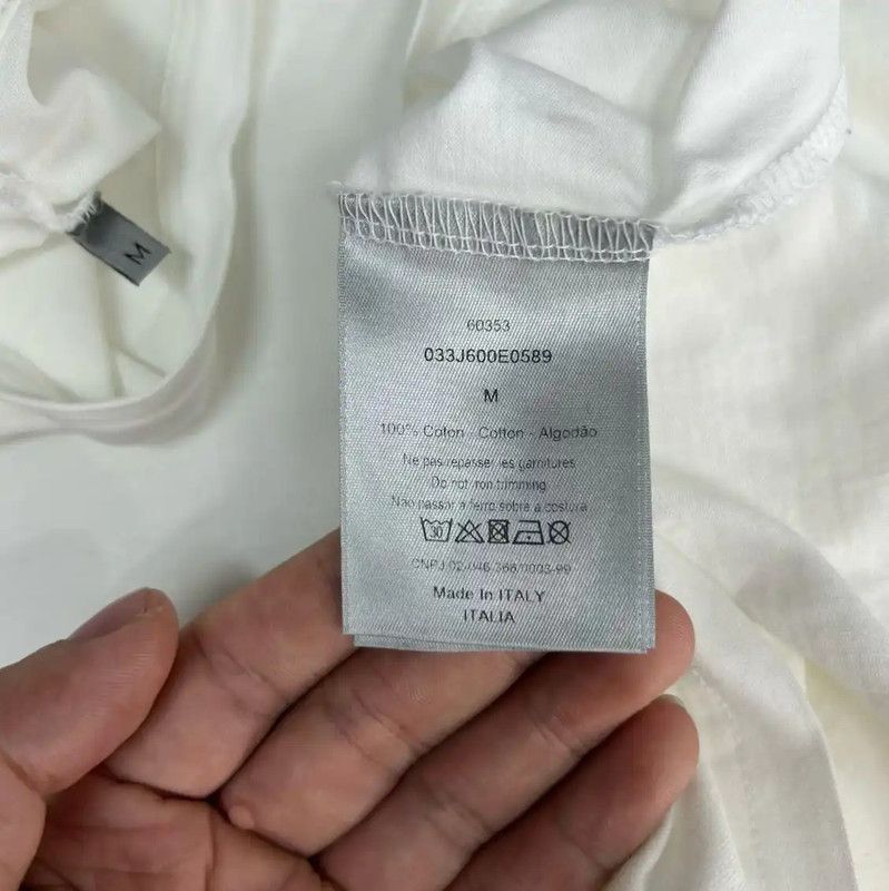 Dior Dior White Cotton Embroidered Men's T-Shirt 0089 Size US M / EU 48-50 / 2 - 4 Thumbnail