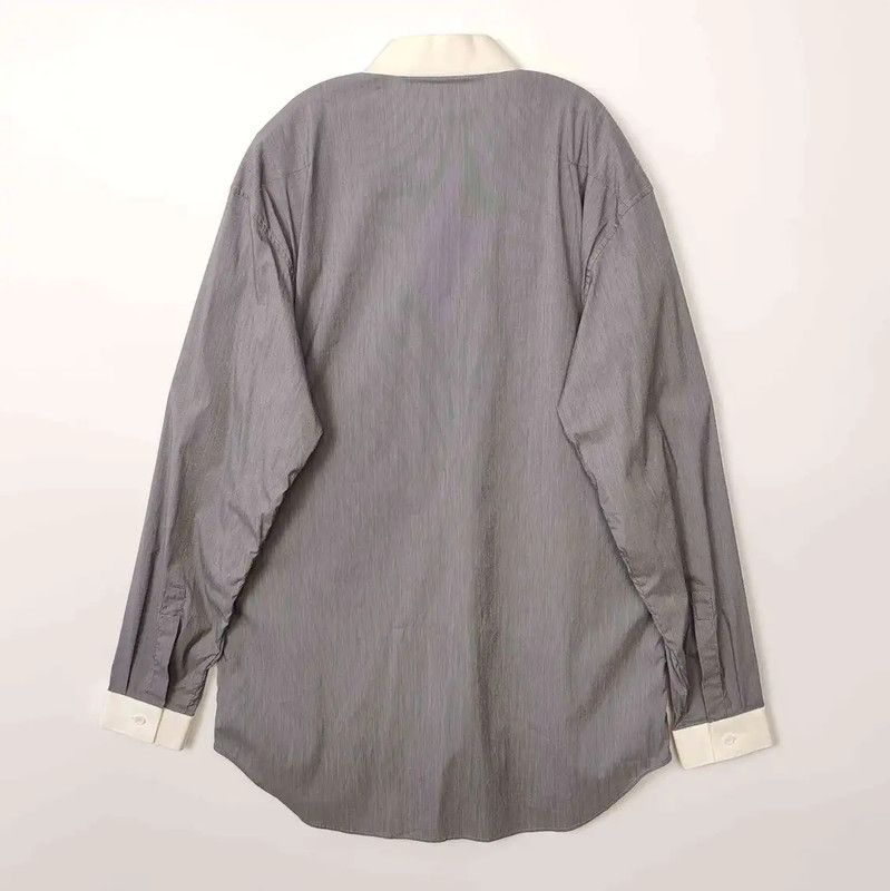 Dior Dior Gray Cotton Long Sleeve Shirt for Men 0089 Size US M / EU 48-50 / 2 - 2 Thumbnail