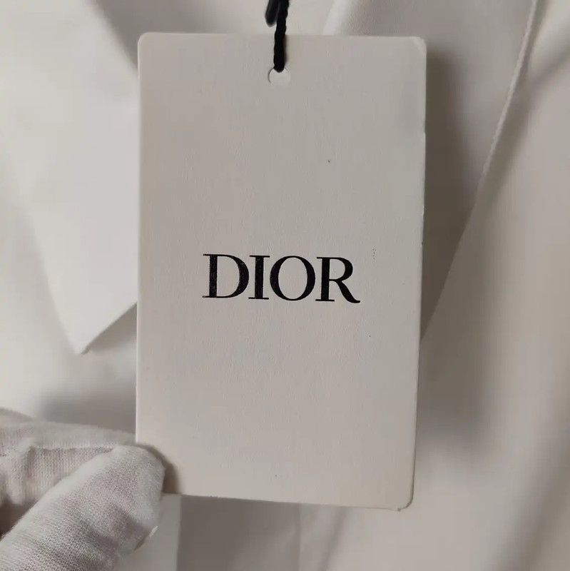 Dior Dior White Cotton Men's Shirt 0089 Size US M / EU 48-50 / 2 - 3 Thumbnail