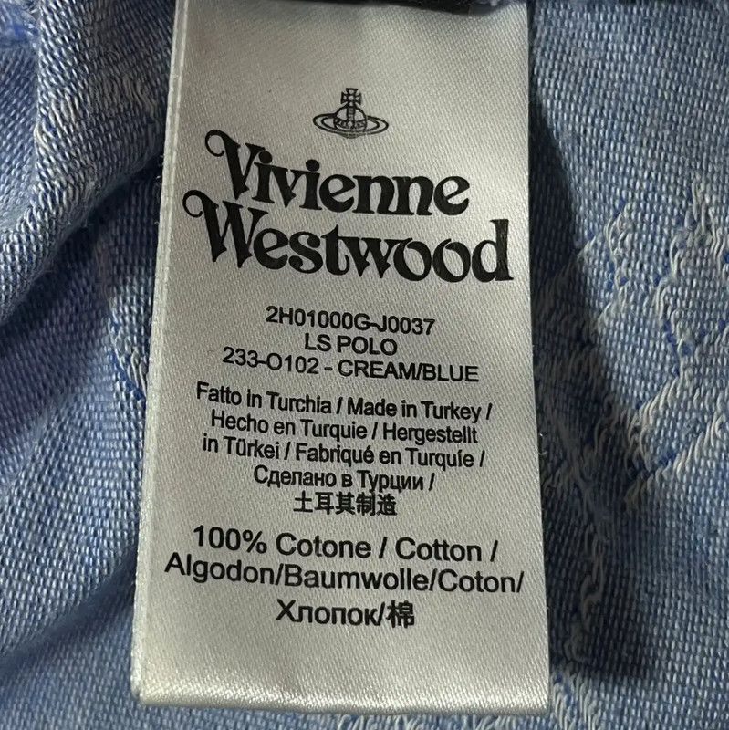 Vivienne Westwood Blue Cotton Long Sleeve T-Shirt 0089