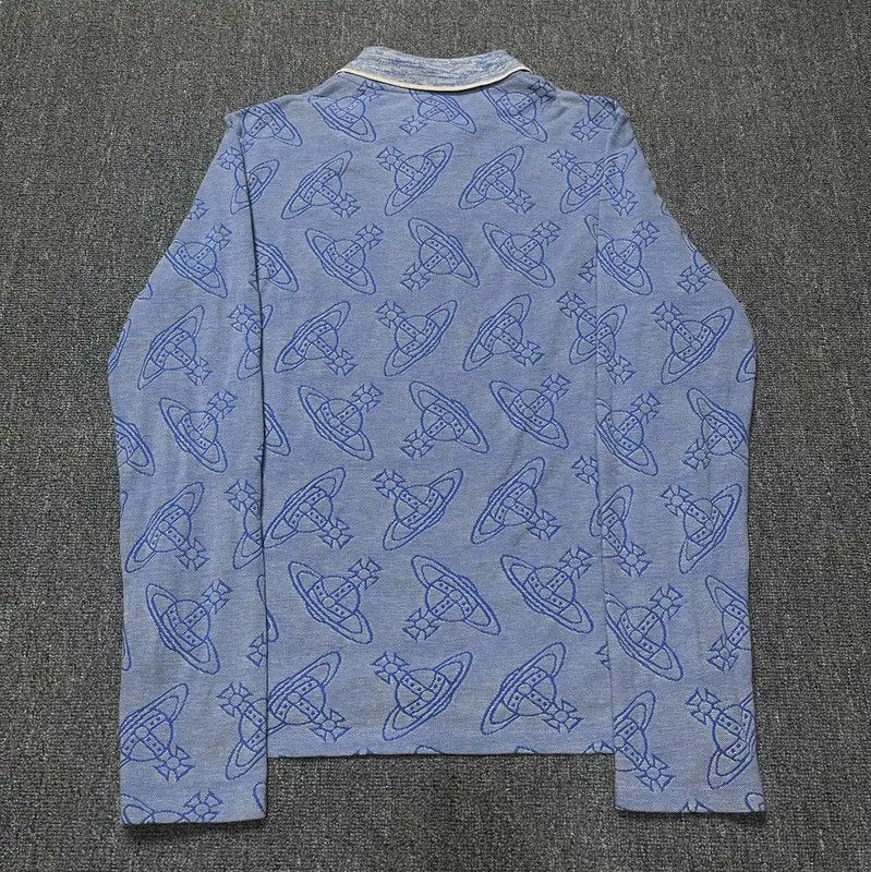 Vivienne Westwood Blue Cotton Long Sleeve T-Shirt 0089