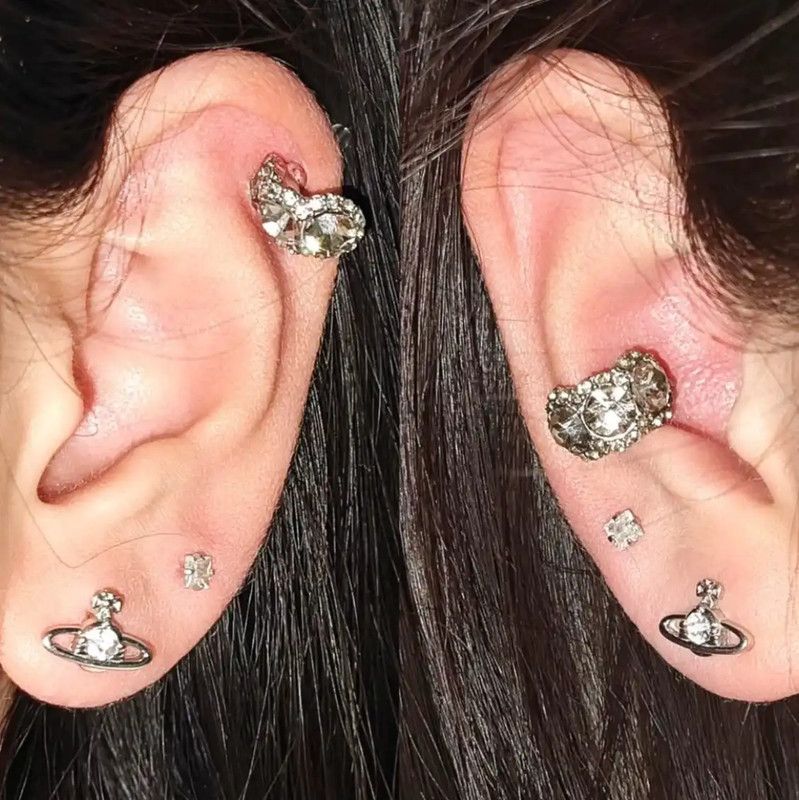Vivienne Westwood Vivienne Westwood Silver Crystal Stud Earrings 0089 Size ONE SIZE - 8 Thumbnail