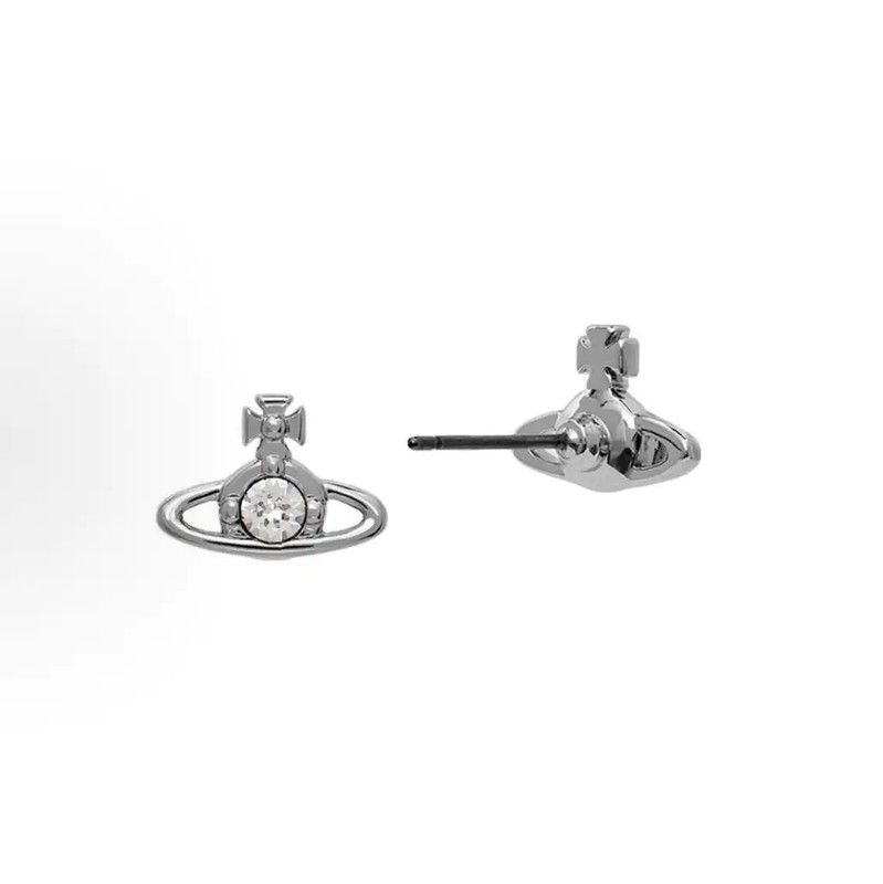 Vivienne Westwood Vivienne Westwood Silver Crystal Stud Earrings 0089 Size ONE SIZE - 2 Thumbnail
