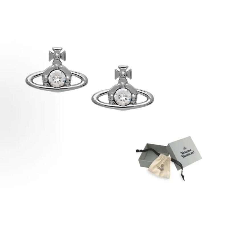 Vivienne Westwood Vivienne Westwood Silver Crystal Stud Earrings 0089 Size ONE SIZE - 10 Thumbnail