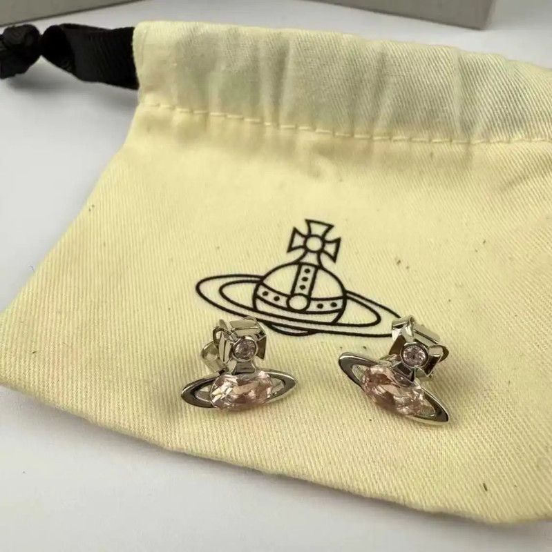 Vivienne Westwood Vivienne Westwood Pink Alloy Crystal Earrings 0089 Size ONE SIZE - 5 Thumbnail