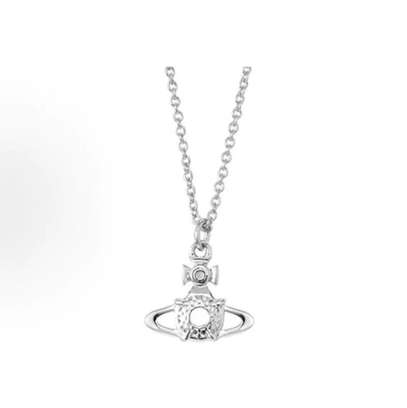 Vivienne Westwood Vivienne Westwood Silver Necklace with Crystal Pendant 0089 Size ONE SIZE - 2 Thumbnail