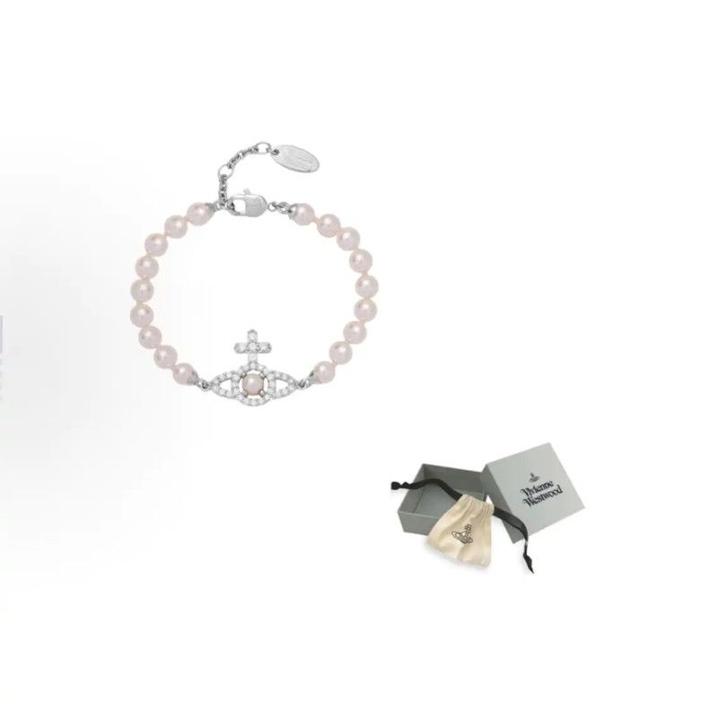 Vivienne Westwood Vivienne Westwood Silver Pearl Alloy Bracelet 0089 Size ONE SIZE - 8 Thumbnail