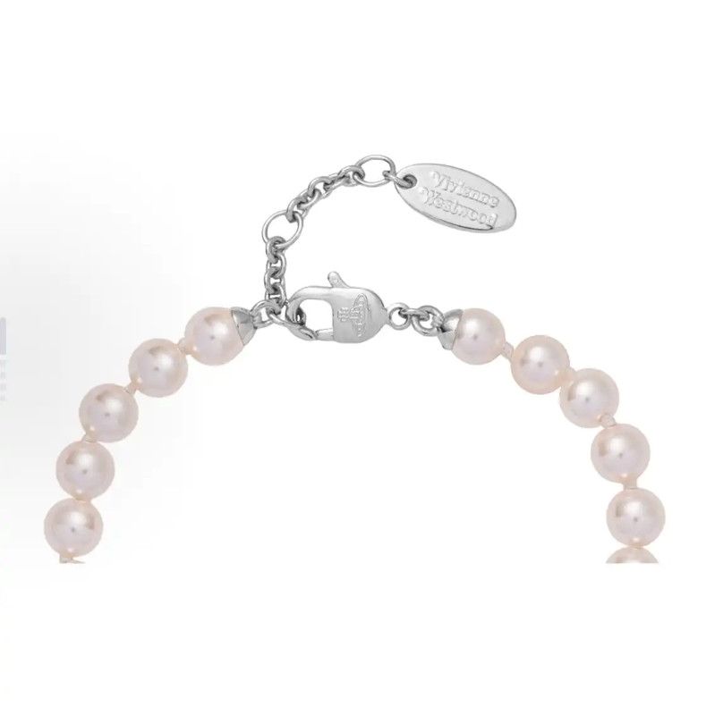 Vivienne Westwood Vivienne Westwood Silver Pearl Alloy Bracelet 0089 Size ONE SIZE - 4 Thumbnail