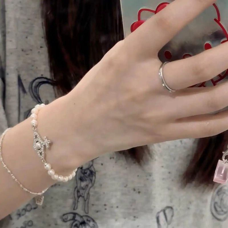 Vivienne Westwood Vivienne Westwood Silver Pearl Alloy Bracelet 0089 Size ONE SIZE - 5 Thumbnail